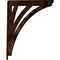 Ekena Millwork Nevio Wrought Iron Bracket, (Triple center brace), Antiqued Copper 2"W x 12"D x 15"H BKTM02X12X15TNEACO - alternate 6